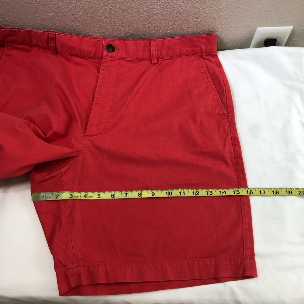 Brooks Brothers 346 Men’s Cotton Red Flat Front Chino  Shorts Waist 40 - Picture 8 of 13